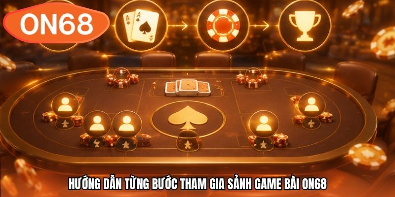 Hướng dẫn từng bước tham gia sảnh game bài ON68