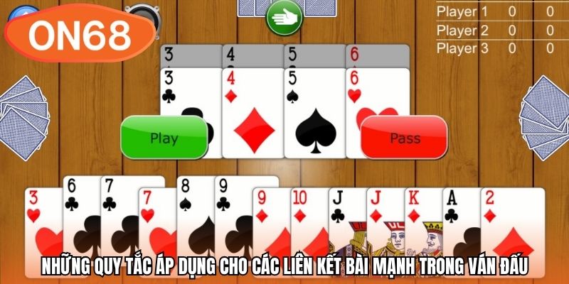 Những quy tắc áp dụng cho các liên kết bài mạnh trong ván đấu